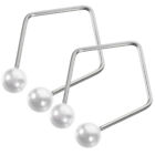  2 Pcs Dimple Trainer Stainless Steel Plus Imitation Pearls Facial Maker