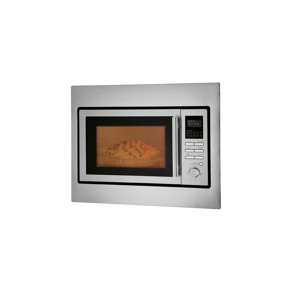 Bomann MWG 2216 H EB 25L Einbau-Mikrowelle mit Heißluft und Grill - Edelstahl