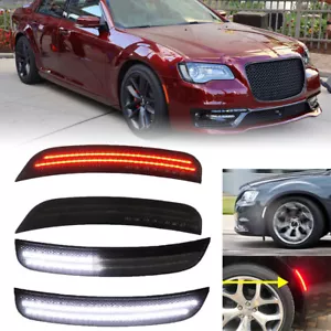 Dynamic LED Front Rear Side Marker Lights For 2015-2023 Chrysler 300 300C 300S - Foto 1 di 19