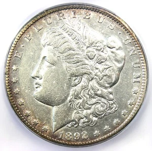 1892-CC Morgan Silver Dollar $1 Carson City Coin - Certified ICG AU50 Details - Picture 1 of 4