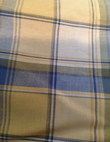 Longaberger Large Work Load Basket Liner - Cornflower Plaid Cover