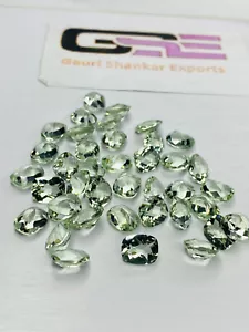 Green Amethyst Cushion Checkerboard Cut Loose Gemstone 9x7 mm to 15x12 mm DG - Picture 1 of 17