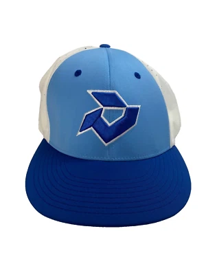 Gorra ajustada de malla de béisbol deportiva DeMarini talla juvenil grande blanca azul Foto 1 de 4