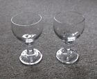 2x Clear Glass Sherry / Port / Shot Glasses Vintage Glass 6cm diameter top