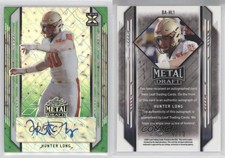 2021 Leaf Metal Draft Green Marbles /10 Hunter Long #BA-HL1 Rookie Auto RC