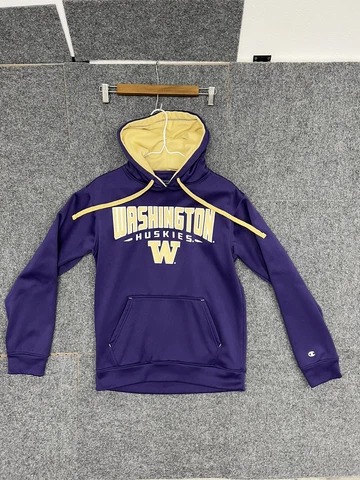Washington Huskies Champion Hoodie Size S Pullover Sweatshirt Embroidered Logo Cover