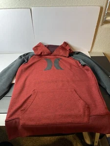 Hurley  Hooded Sweatshirt Red And Black Youth Large - Picture 1 of 3