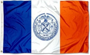 Valley Forge 3x5 New York City NYC Flag 3'x5' Nylon COMMERICAL GRADE Made in USA - Picture 1 of 6