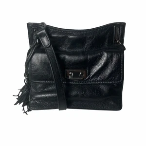Rachel Roy Shoulder Bag Black Tassel Adjustable Strap Small Leather Purse - Picture 1 of 12