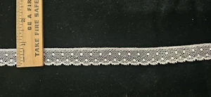 Vintage/Antique, White, Cotton Leavers Lace Trim, 15 Yards - Picture 1 of 1