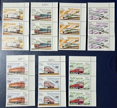 Vietnam MNH Stamps 1999 Train set of seven - Image 1 of 2