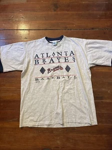 Vintage 90s Atlanta Braves MLB Salem Sportswear T Shirt XL USA Single Stitch - Picture 1 of 5