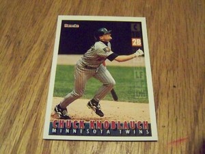 CHUCK KNOBLAUCH  1995 BAZOOKA TOPPS BASEBALL CARD