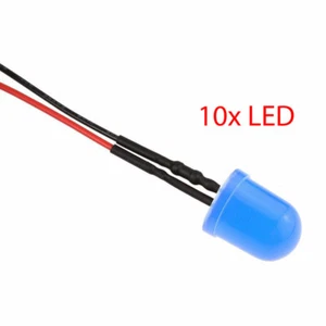 10x LED 10mm AZUL 4,8 - 12 Voltios Listo Soldado Iluminación para Tu Barco RC-CAR - Imagen 1 de 1