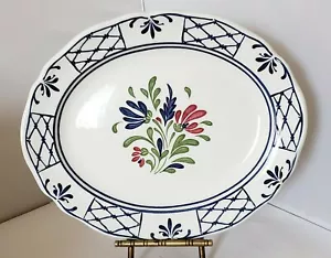 JOHNSON BROTHERS PROVINCIAL OVAL PLATTER 11¾" SCALLOPED EDGE Plate - Picture 1 of 8
