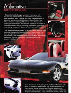FOLLETO DISEÑO INTERIOR AUTOMOTRIZ, CORBETAS CARAVAGGO, CONCORD, ONTARIO, LATA - Imagen 1 de 2