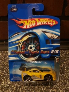 2006 Hot Wheels #52 Drift Kings 2/5 TOONED TOYOTA SUPRA Yellow Narrow Hood Strip - Picture 1 of 7