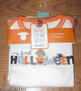 CARTER'S MY 1ST HALLOWEEN L/S BODYSUIT~NB~3M~6M~9M~NWT - Picture 1 of 4