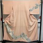 9095# Japanese kimono Vintage Pure Silk Robe Traditional Hand Drawn Yuzen
