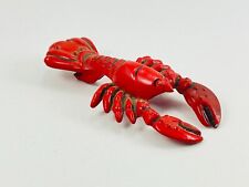 Vintage Bottle Top Opener Novelty Nautical Lobster Fish Metal 4.5" Red