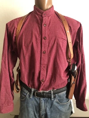 FITS Colt 45 Model 1911 Shoulder Holster & Mag Pouch Leather Vertical Size Large - Image 1 of 4