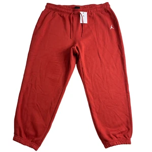 Felpa donna Nike Air Jordan Brooklyn nuova con etichette 2x pile rosso jogger misto cotone - Foto 1 di 15