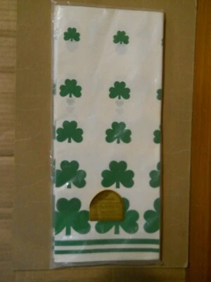 Nuevo en Paquete Sello Día de San Patricio Cubierta de Mesa de Papel 60" x 102" Tréboles Foto 1 de 2