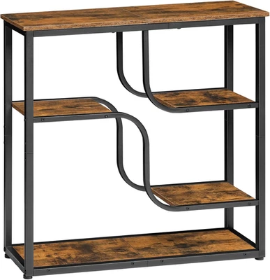 Consolle Da Ingresso 5 Ripiani, Tavolo Da Divano Industriale, Design Stretto per - Immagine 1 di 4