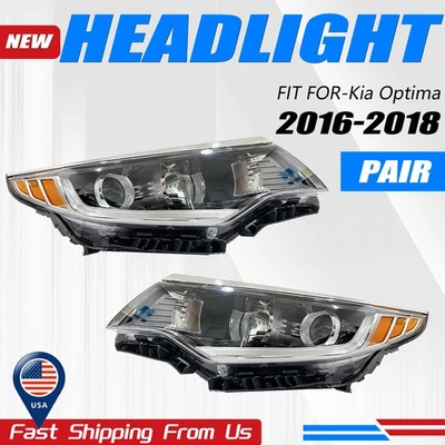 Conjunto de par de faros halógenos para Kia Optima 2016 2017 2018 izquierda derecha sin LED Foto 1 de 4