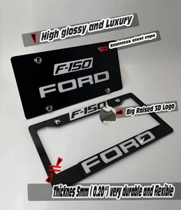License Plate Frame for Ford F-150 Tag 2pcs Set COVER Holder fits universal - Bild 1 von 5