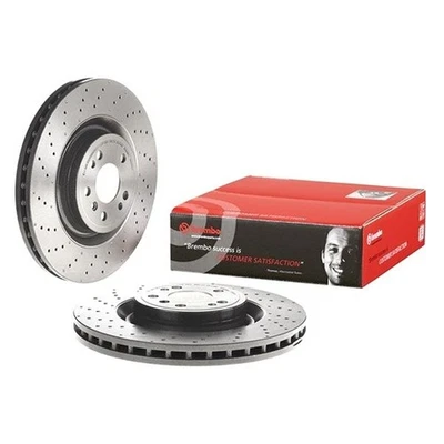 For Mercedes-Benz GLE43 AMG 17-19 Brake Rotor UV Coated Series Drilled Vented - Image 1 of 4