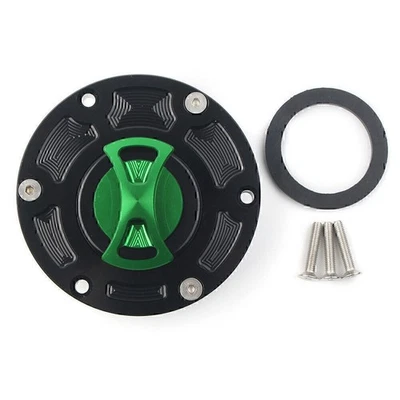 Motorcycle Fuel Gas Tank Cap Cover For Kawasaki Ninja 250R EX250 08-12 EX300 - Image 1 of 4