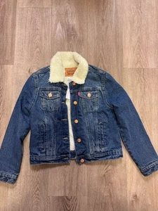 Levis Denim Jacket Fleece Collar- Size Small (8-10 Years) - Picture 1 of 7