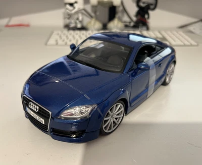 Audi TT 2007 1:18 Motormax Diecast Model Car – Blue New Boxed, Rare - Image 1 of 4