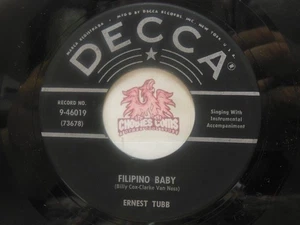 Ernest Tubb – Filipino Baby / Drivin' Nails In My Coffin, 45 RPM VG (29C) - Picture 1 of 2