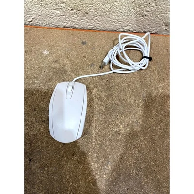 HP MODGUO Optical Mouse White Wired Ergonomic Scroll Wheel 3-Buttons for Desktop - Image 1 of 4