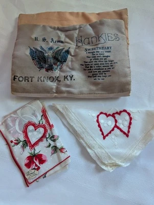 Vintage Satin Handkerchief Hanky Holder Keeper U.S. ARMY FORT KNOX, KY. - Image 1 of 4
