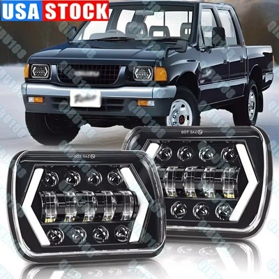 Par de faros LED 5X7 7X6 pulgadas haz alto/bajo DRL para Toyota Tacoma 1995-97 y camioneta Foto 1 de 4