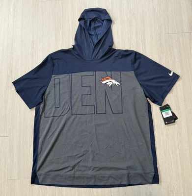 NUEVO CON ETIQUETAS Nike 'Denver Broncos' Performance Sudadera con Capucha Camiseta XL Bo Nix NFL Foto 1 de 4