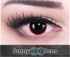 Red Crazy Fun Contact Lenses For Halloween And Carnival Lens Case Exorcism