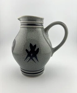 Traunreut 1984 Kossinger KG 8306 Schierling Salt Glaze Blue Gray Creamer Pitcher - Picture 1 of 15