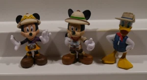 3 x Disney Mickey Mouse Figure Approx. 8.5cm Mickey Mouse on Safari - Picture 1 of 3