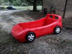 little tikes red race car bed