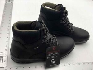 Wolverine Mens W03123 Black Leather Oil Resisting Ankle Work Boots 10M