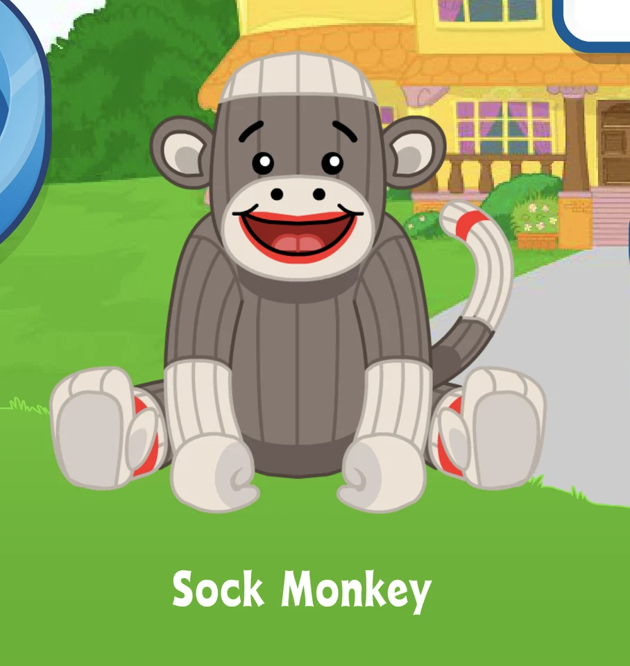 Webkinz Sock Monkey Adoption Code Only Messaged Sock Monkey Kinz Pet Monkey Sock - Image 1 of 1