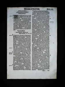 1541 GREAT BIBLE LEAF BOOK OF PSALMS 67:1-71:5 CRANMER COVERDALE - Picture 1 of 5