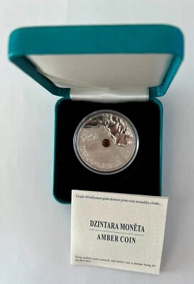 Letonia 2010 1 Lats ---- Moneda ámbar ------ Foto 1 de 4