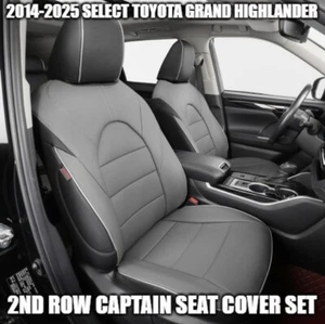 2014-2025 Juego de 7 fundas de asientos personalizadas de cuero sintético para Toyota Grand Highlander - Imagen 1 de 5