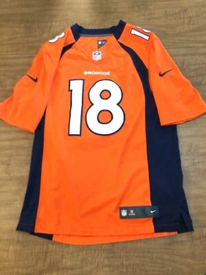 Camiseta Nike On Field NFL Denver Broncos Peyton Manning #18 naranja cosida talla mediana Foto 1 de 4