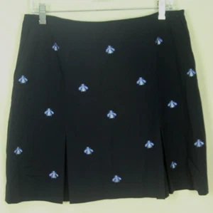 EP Pro Womens Golf Skirt Size 10 Embroidered Bees Navy Blue Liner Shorts - Picture 1 of 5